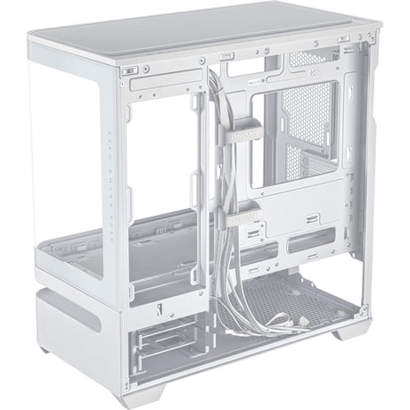 Asus Prime Ap202 Midi-Tower-Gehäuse (Weiß | 2x USB-A | 1x USB-C | RGB | Gehärtetes Glas)