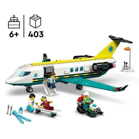 Lego® City Ambulanzflugzeug, Spielzeugflugzeug – 60465