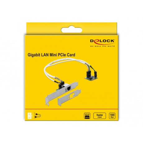 Delock Mini Pcle i O Pcle Half Size 1x Gigabit LAN Netzwerkadapter (Low Profile)