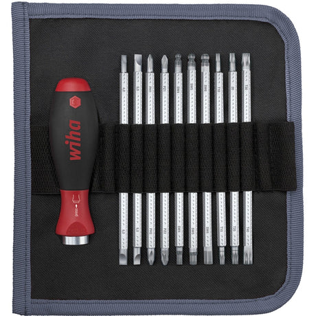 Wiha Schraubendreher mit Wechselklingensatz System 6 (schwarz rot, 12-teilig)