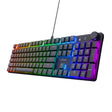 Mechanische Gaming-Tastatur Trust GXT 866 Torix (Schwarz, US-Layout (QWERTY), Huano Red, 100 %, RGB)