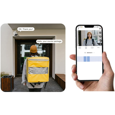 Foscam v5p, 3K 5MP Dualband-WLAN-Kamera mit Ton- und Lichtalarm (weiß)