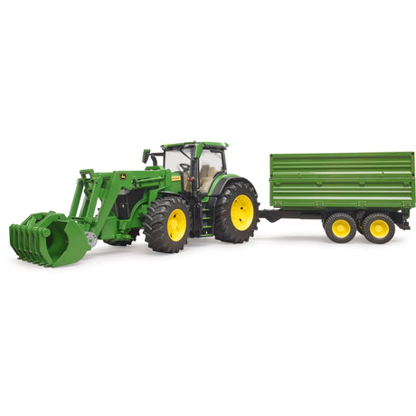 Bruder John Deere 7R 350 mit Frontlader und Transportanhänger Modellfahrzeug (03155)