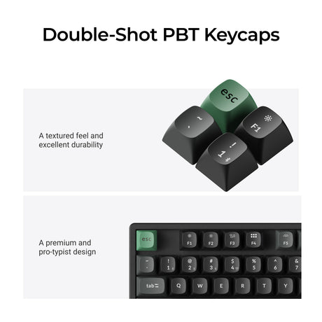 Keychron k8 ultra 8k wireless custom mechanical keyboard (zwart, us lay-out (qwerty), apex banana, 80% (tkl), rgb leds, osa double-shot pbt, usb-c | 2.4 ghz | bluetooth 5.2)