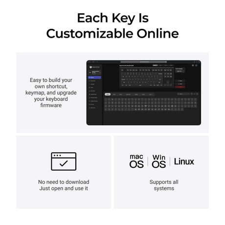 Keychron k8 ultra 8k wireless custom mechanical keyboard (zwart, us lay-out (qwerty), apex brown, 80% (tkl), rgb leds, osa double-shot pbt, usb-c | 2.4 ghz | bluetooth 5.2)
