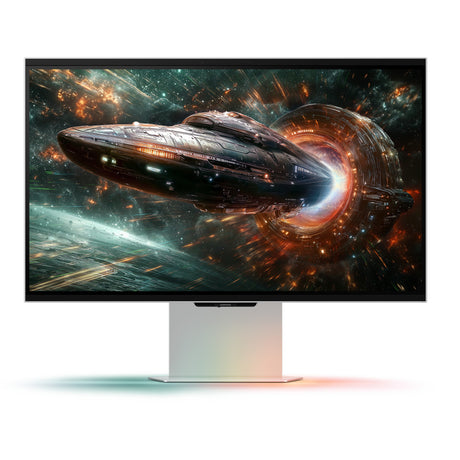Samsung Odyssey 3D G90XF 27 4K UHD Gaming-Monitor (Silber, 2x HDMI, DisplayPort, 2x USB-A, USB-B, 165 Hz)