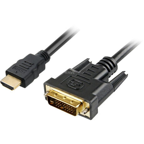 Sharkoon HDMI > DVI-D Adapter (schwarz, 2 Meter, Dual-Link)