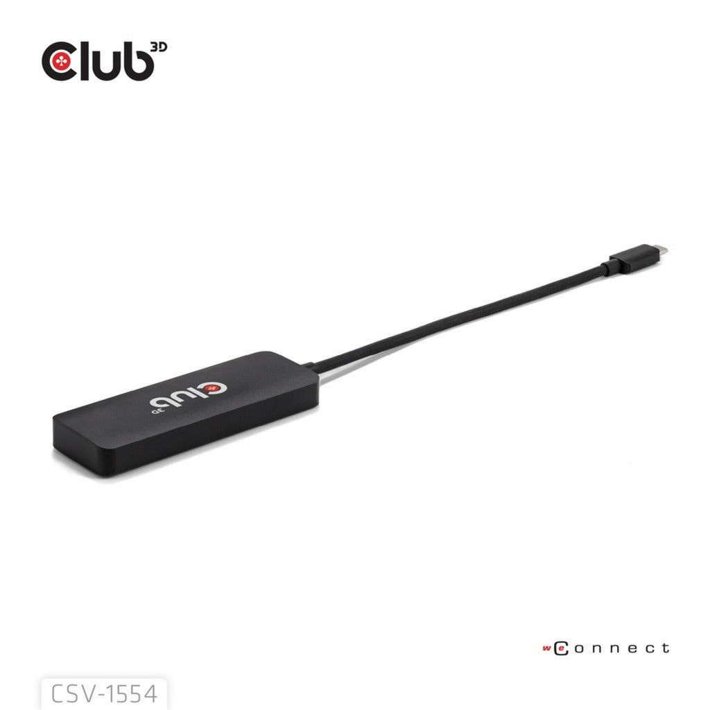 Club 3D USB-C auf Triple HDMI MST Hub 4K60Hz Adapter (Schwarz)