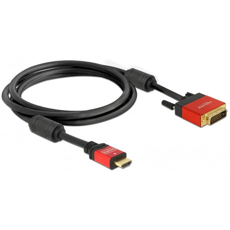 Delock High Speed HDMI A (Stecker) > DVI (Stecker) Adapter (schwarz, 2 Meter)