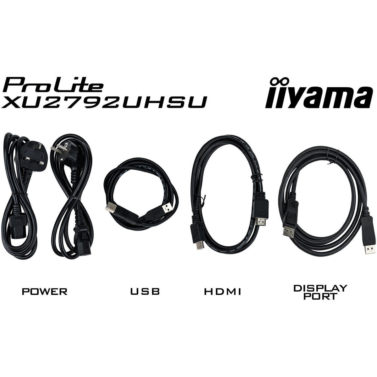 Iiyama Prolite xu2792uhsu-b6 27 4K-UHD-Monitor (schwarz, HDMI, Display-Port, 3x USB-A, USB-B, USB-C)