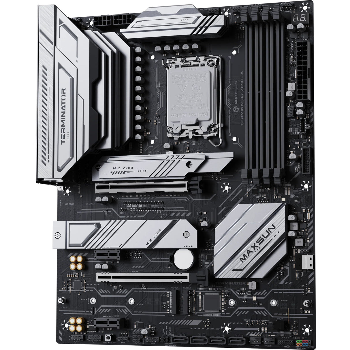 Maxsun ms-terminator z890-a socket 1851 moederbord (zwart, raid, 2.5 gb-lan, sound, atx)