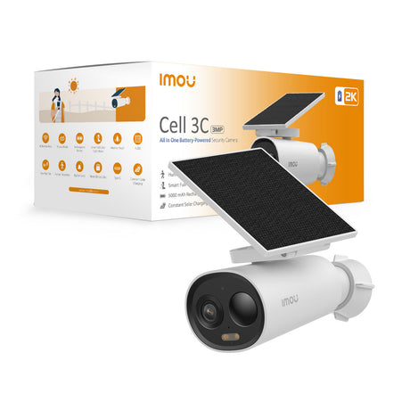 Imou Cell 3c All-in-One – 2K-Funküberwachungskamera für den Außenbereich – inklusive integriertem Solarpanel – komplett kabellos – Außenüberwachung mit Farbnachtsicht – Sirene – IP66 wetterfest – große 5000-mAh-Akkukapazität