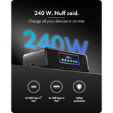 Icy Box 240W Gan Ladestation (schwarz, 4x USB-C, 2x USB-A)