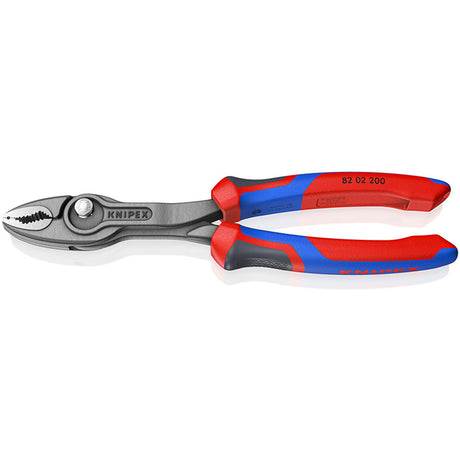 Knipex Frontgripzange | Länge 200 mm | polierte Mehrkomponentenhüllen | schwarz phosphatiert | 1 Stück - 82 02 200 - 82 02 200