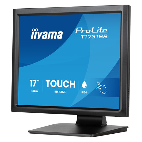 Iiyama prolite t1731sr-b2s 17 touchscreen monitor (zwart, vga, hdmi, displayport, audio, touch)