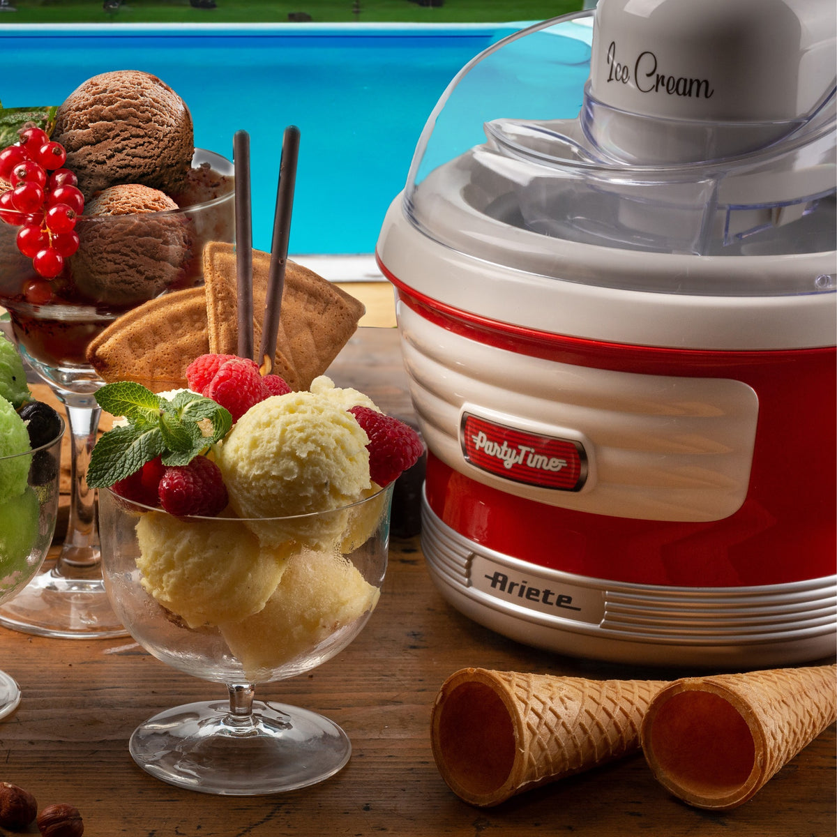 Ariete Party Time Eismaschine 0643 00 (rot weiß)