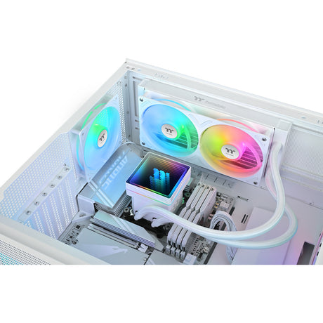 Thermaltake TH240-S V3 ARGB Sync AIO Flüssigkeitskühler – Snow Edition Wasserkühlung (weiß)