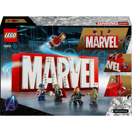 Lego Superhelden 76313 Marvel-Logo und Minifiguren