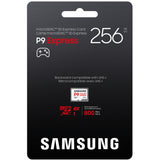 Samsung p9 express 256gb microsdxc™ express geheugenkaart (wit, uhs-i u3, v30)