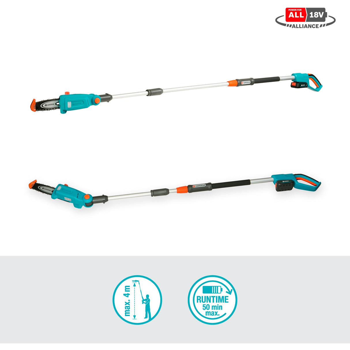 Gartenbatterie Teleskop -Schnittschicht TCS 20 18 P4a Set