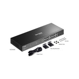Tp-link omada es220gmp 20-poort gigabit easy managed switch (zwart, 16x poe+, 2x gigabit sfp)