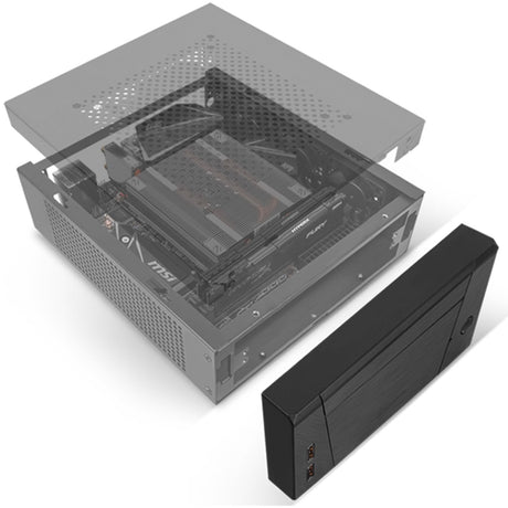 Silverstone sst-ml10b htpc-gehäuse (schwarz | 2x usb-a)