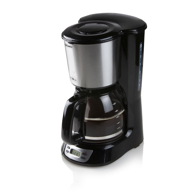 Domo Kaffeemaschine mit Timer und Display do708k Kaffeefiltermaschine (schwarz, 1,5 Liter)