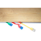 Goobay Cat 6a flaches Patchkabel u UTP, 5 Meter Kabel (schwarz blau)