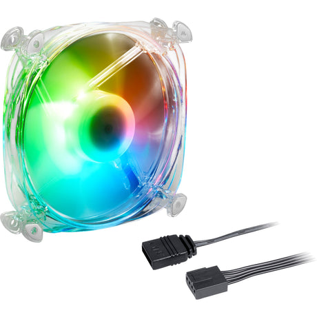 Sharkoon Shark Disc PWM RGB Gehäuselüfter (transparent, 120 x 120 x 25 mm)
