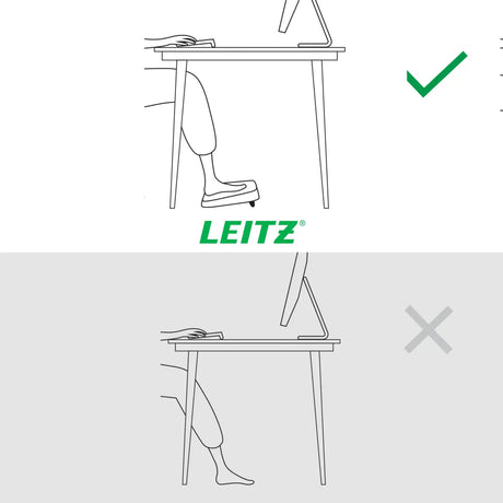 Leitz Ergo verstellbare Schreibtischfußstütze (schwarz)