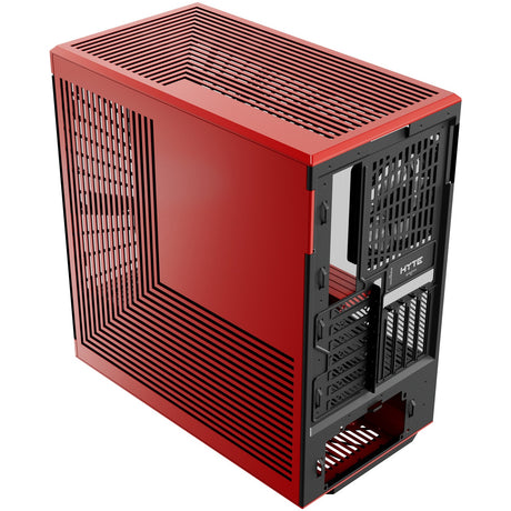 Hyte y40 Midi-Tower-Gehäuse (rot schwarz | 2x USB-A | 1x USB-C | gehärtetes Glas)