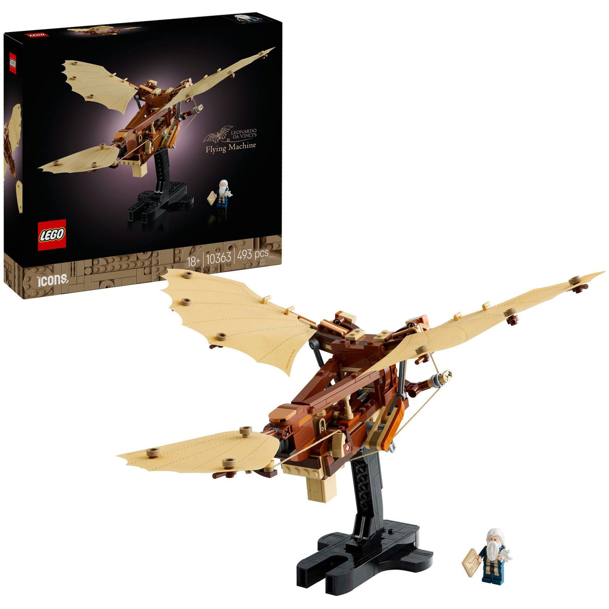 Lego Icons 10363 Leonardo da Vincis Flugmaschine