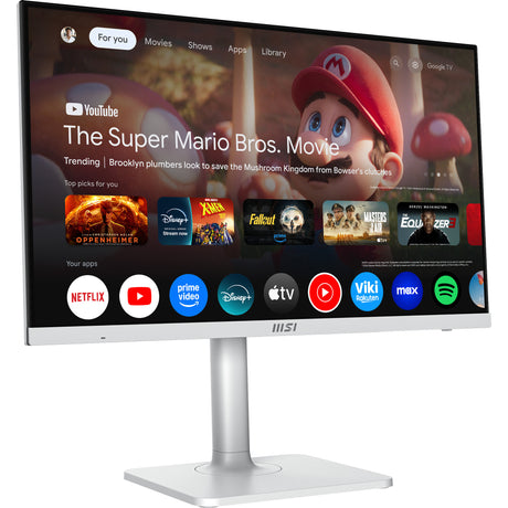 Msi modern md272upsw 27 4k uhd monitor (wit, hdmi, displayport, 2x usb-a, usb-c, wi-fi 5, bt, rj-45)