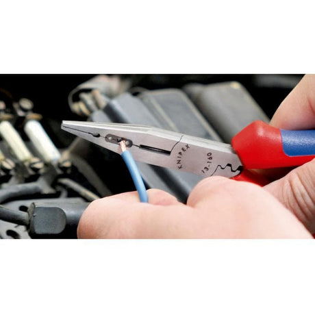 Knipex Verkabelungszange schwarz atramentiert mit Kunststoffummantelung 160 mm - 1301160