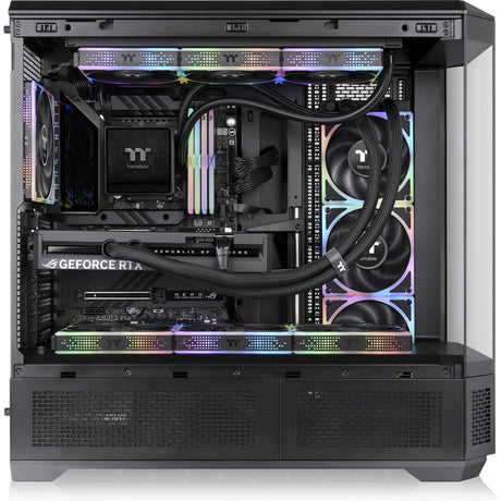 Thermaltake View 600 tg Big-Tower-Gehäuse (schwarz | 2x USB-A | 1x USB-C | gehärtetes Glas)