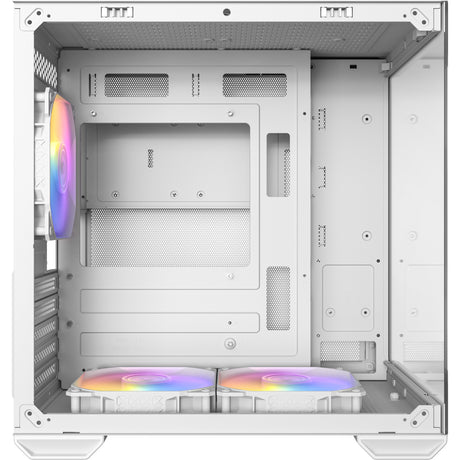 Antec cx60m argb Mini-Tower-Gehäuse (weiß | 3x USB-A | RGB | gehärtetes Glas)