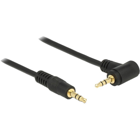 Delock 3,5 mm Stecker > 3,5 mm Stecker Kabel (schwarz, 0,5 Meter)