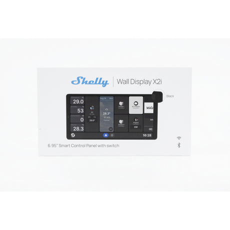 Shelly wall display x2i bedieningspaneel (zwart, touchscreen, wi-fi 6, bluetooth 5.4)