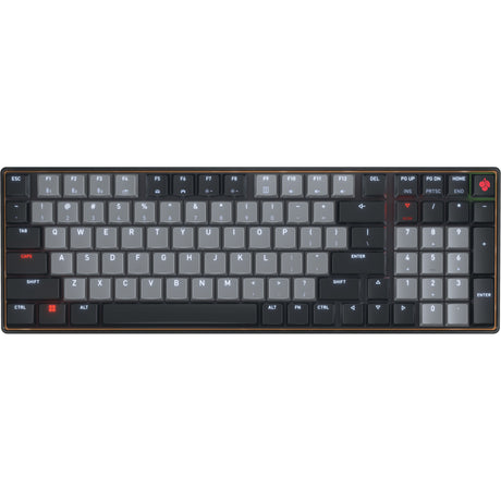 Cherry KW 550 MX LP, Tastatur (Schwarz, US-Layout, MX Low Profile 2.0 Elfenbein, 96 %, weiße LED, PBT-Tastenkappen)