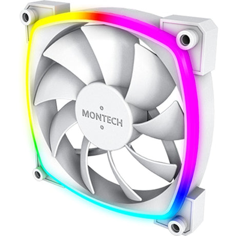 Montech ax120 fan pwm 3er-Pack RGB-Gehäuselüfter (weiß, 3 Stück, 120 x 120 x 25 mm)