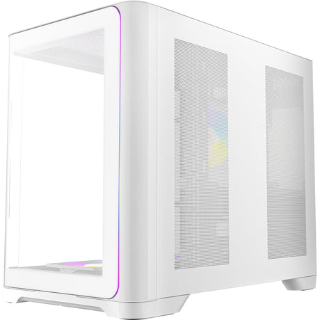 Antec C5 Curve Argb Midi-Tower-Gehäuse (weiß | 2x USB-A | 1x USB-C | gehärtetes Glas)