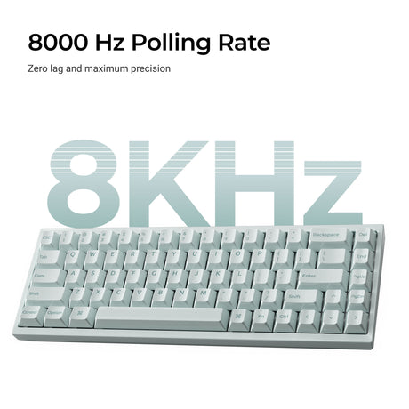 Keychron q16 he 8k magnetic switch keyboard (blauw, us lay-out (qwerty), ultra-fast lime, 65%, rgb, hot swap, 8k)