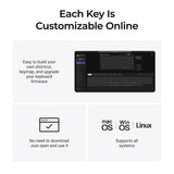 Keychron k3 max se qmk wireless custom mechanical keyboard (zwart, us lay-out (qwerty), milk pom brown, 75%, rgb, hot swap, 2.4 ghz | bluetooth 5.3 | usb-c)
