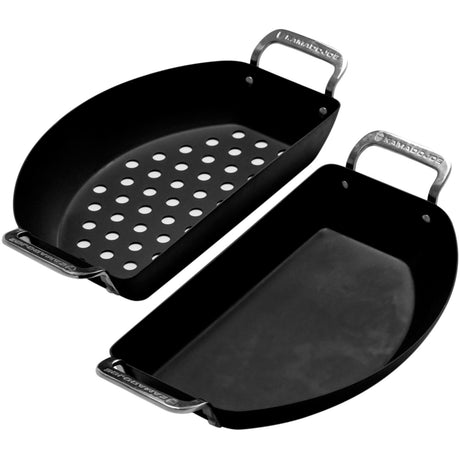 Kamado Joe Karbon Steel Half Moon Pan Set Bratpfanne