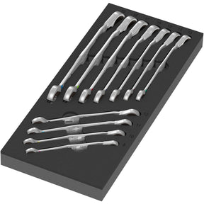 Wera 9733 Schaumstoffeinlage mit 6001 Jokerschalter-Set 1, 11-teiliger Schraubenschlüssel (schwarzgrau)