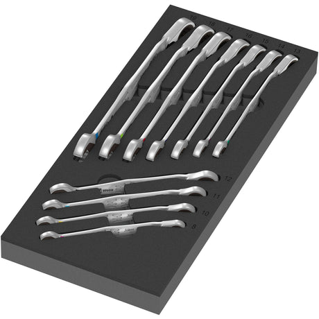 Wera 9733 Schaumstoffeinlage mit 6001 Jokerschalter-Set 1, 11-teiliger Schraubenschlüssel (schwarzgrau)