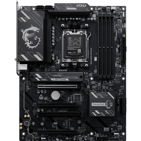 MSI B850 Gaming Pro WiFi 6E Sockel AM5 Motherboard (Schwarz, RAID, 2,5 GB-LAN, WiFi 6E, BT, Sound, ATX)