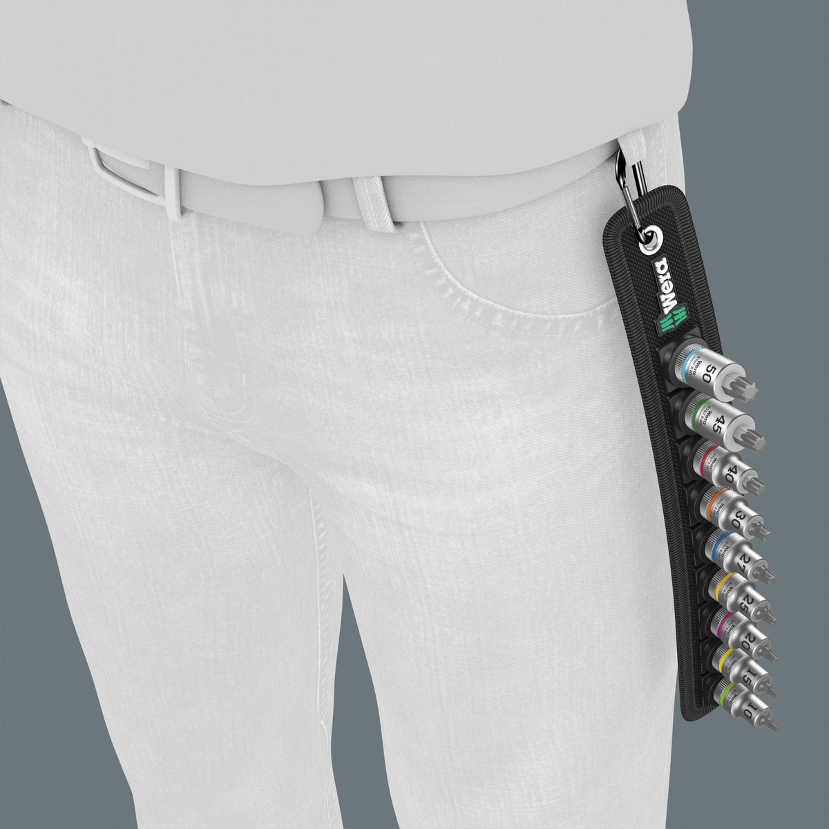 Wera Belt B 3 Torx® HF Zyklop Bit-Steckschlüsselsatz Torx-Steckschlüssel (schwarz silber, mit Haltefunktion, 3 8 -Antrieb, 9-teilig)