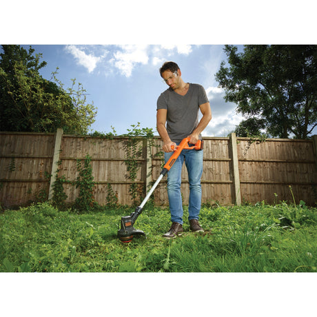 Black+decker Akku-Rasentrimmer ST182320 (orange, Akku im Lieferumfang enthalten)