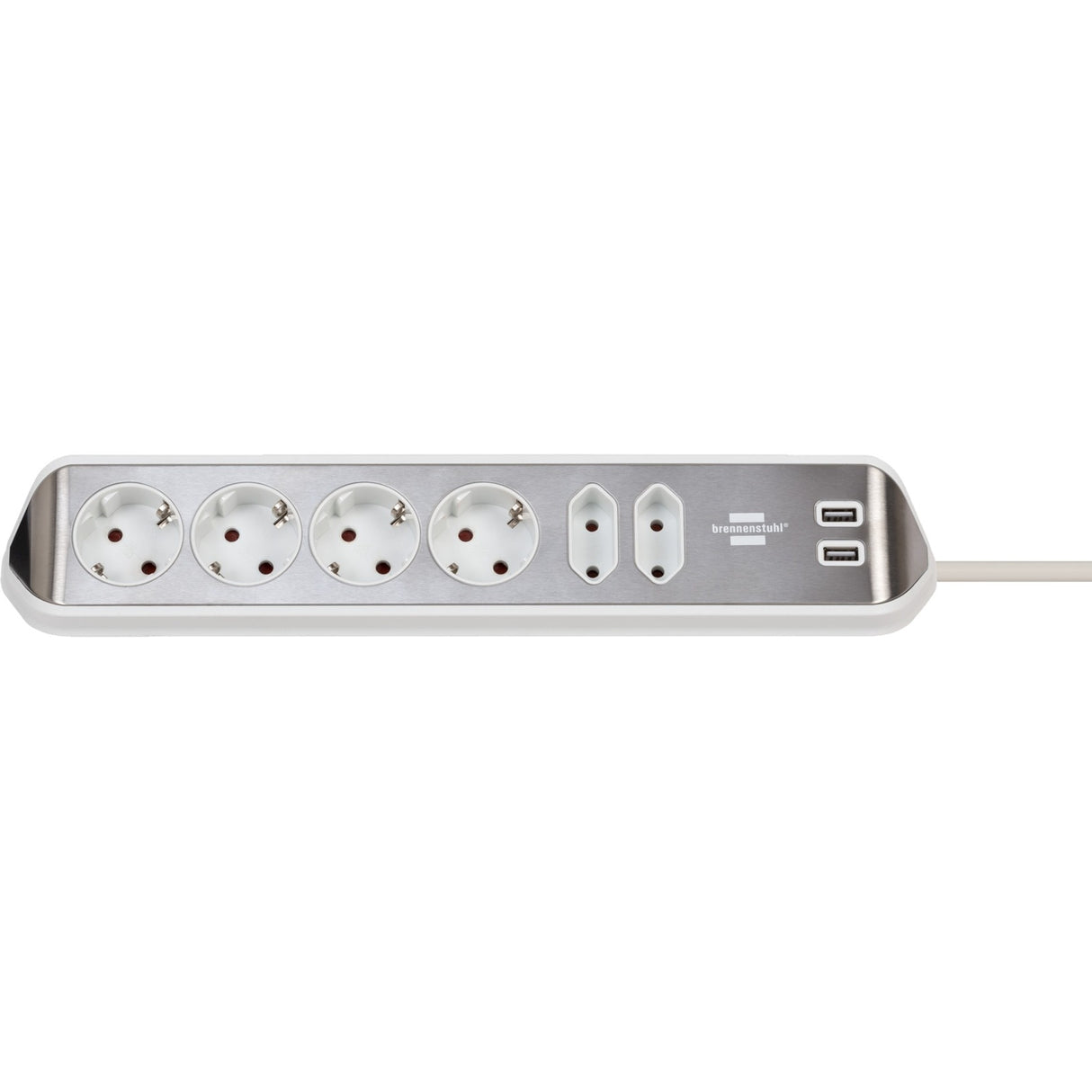 Brennenstuhl Brennenstuhl Estilo Hoekstopcontact 4-fach mit USB-Ladefunktion